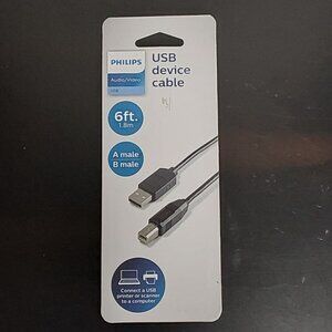 Philips USB 2.0 Device Cable - 6ft
